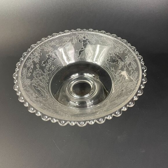 Antique Dithridge & Company Cupid's Hunt Crystalloid Low Compote 1879 - Picture 1 of 5